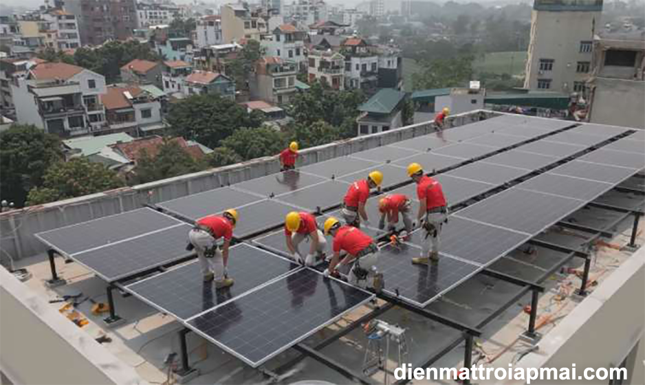 hệ thống điện mặt trời áp mái cho hộ gia đình